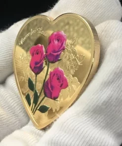 Rose Heart-Shaped Commemorative Coin