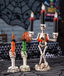 Scary Skeleton Halloween Candle Lights