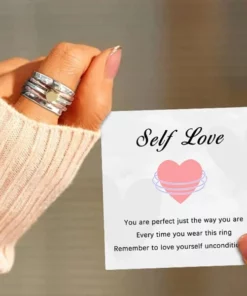 Self Love Spinner Heart Ring