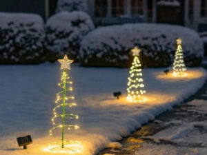 Solar Metal LED Christmas Tree Decoration String Lights