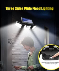 Triple LED Solar Wall Light