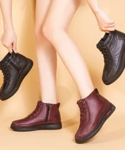 Boots cotton dày dặn ấm áp không trơn trượt mùa đông