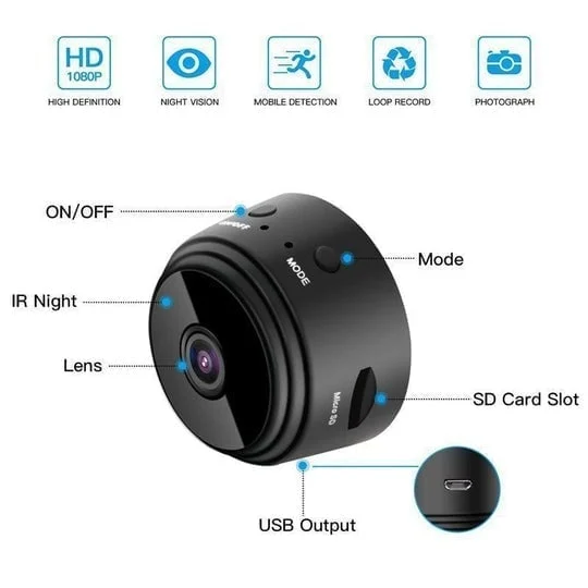 1080p magnetna WiFi mini kamera