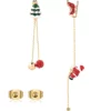 Earrings Dara Noelê 14K Zêrîn Climbing Santa Claus