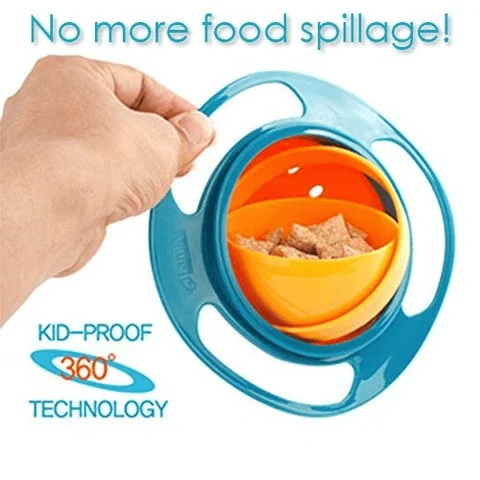 360 ° Rotate Spill-Proof Bowl