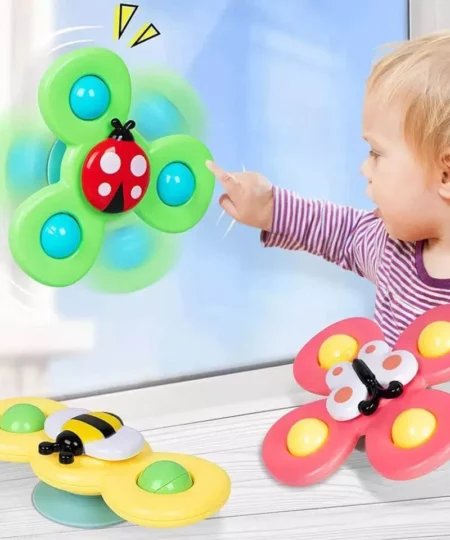 3PC Suction Cup Spinning Toy