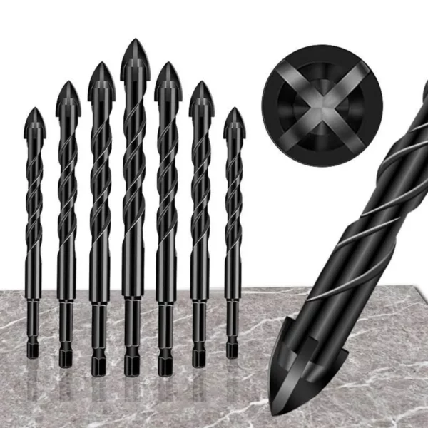 4 EDGE CROSS DRILL BIT SET 7PCS