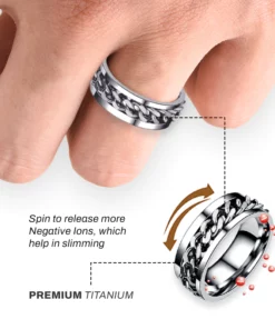 ARSENE TitanSlim Intertwine SpinnerRing