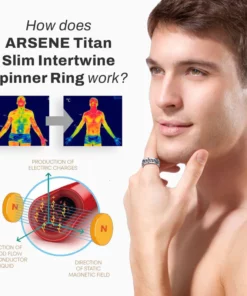 ARSENE TitanSlim Intertwine SpinnerRing