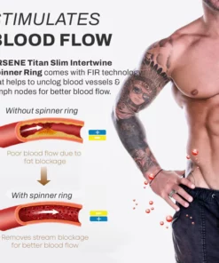 ARSENE TitanSlim Intertwine SpinnerRing