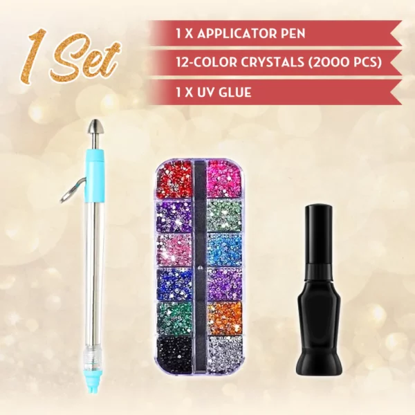 គ្រឿងសម្ភារៈបុណ្យណូអែល Blingaholic Diamond Applicator Kit