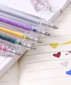 Colored Gel Glitter Pen 8 Color Set