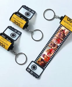 Custom Colorful Camera Roll Keychain Romantic Personalized Gifts