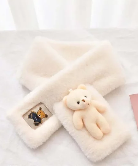 Cute Bear Plush Bib For Adult And Child