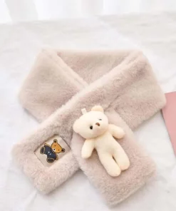 Cute Bear Plush Bib For Adult And Child