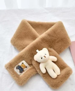 Cute Bear Plush Bib For Adult And Child