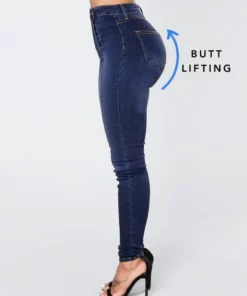 Double Breasted High Waist Skinny Jeans