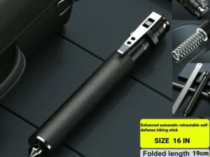 Enhanced Automatic Retractable Self-Defense Hiking Stick