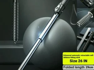 Enhanced Automatic Retractable Self-Defense Hiking Stick