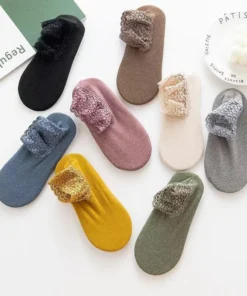 Fashionable Heated Lace Socks (4/8 PAIRS)