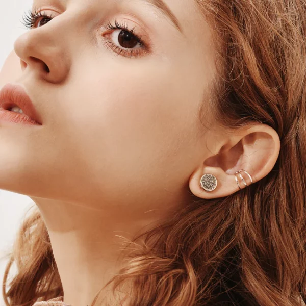 Glamorous Barbell Shape Earrings