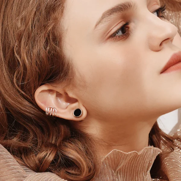 Glamorous Barbell Shape Earrings