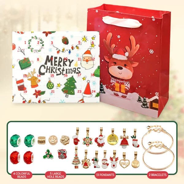 Golden Christmas Advent Calendars აქსესუარების ნაკრები