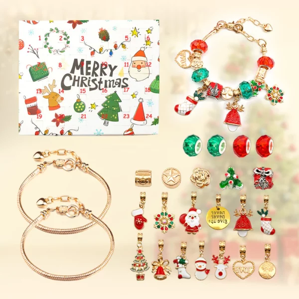 Set de accesorii pentru calendare de advent de Crăciun auriu