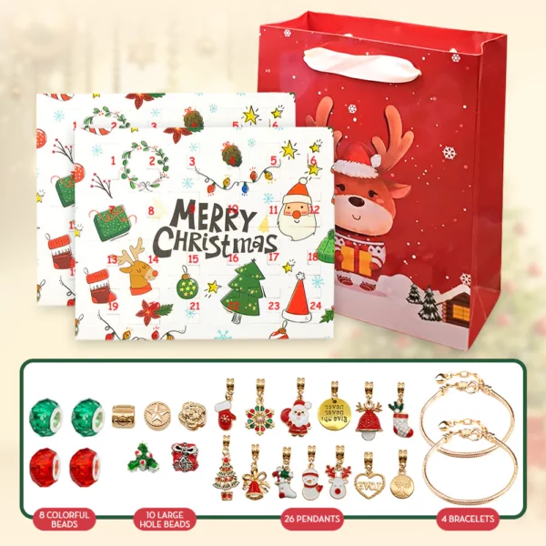 Golden Christmas dide Kalẹnda Awọn ẹya ẹrọ Ṣeto