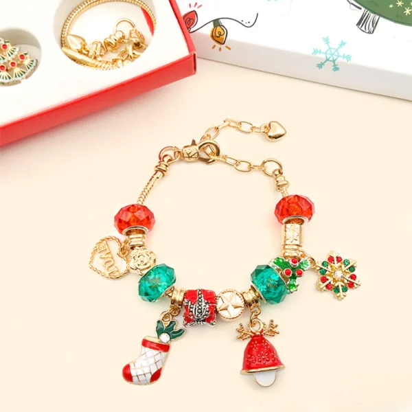 Goldenes Weihnachts-Adventskalender-Armband