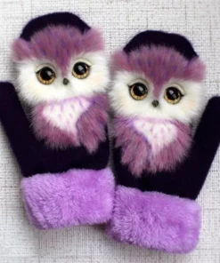 Hand-Knitted Animal Mittens