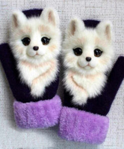 Hand-Knitted Animal Mittens