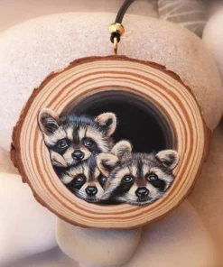 Holiday Decoration Family Wood Slice Decoration