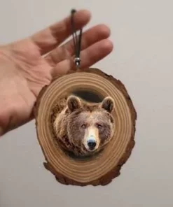 Holiday Decoration Family Wood Slice Decoration