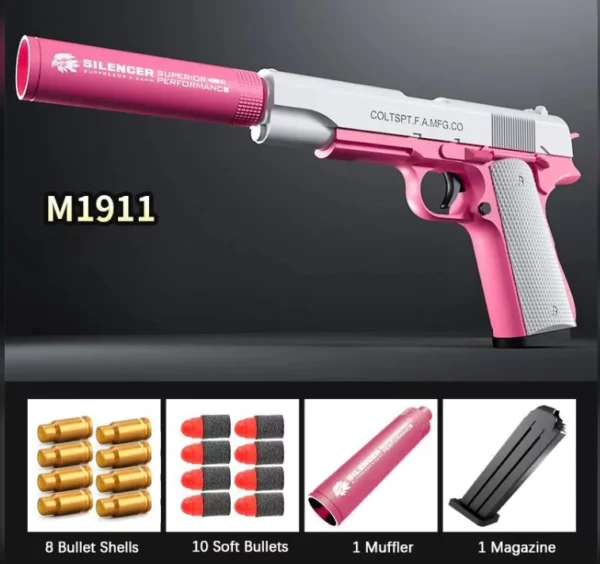 Pistola de juguete de bala blanda de simulación M1911 y G18