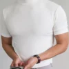 Slim-fit T-shirt met hoge hals voor heren