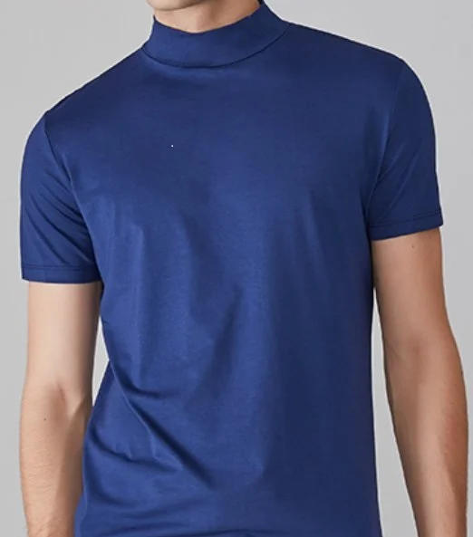 Mens High Neck Slim Fit T-shirt