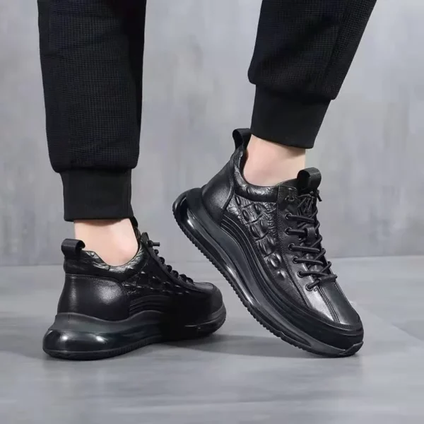 Mens Leather Casual Sneakers Shoes
