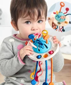 Montessori UFO Silicone Pulling Toy