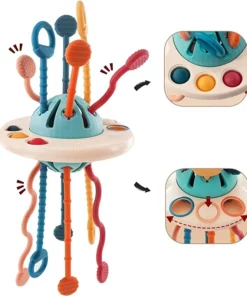 Montessori UFO Silicone Pulling Toy
