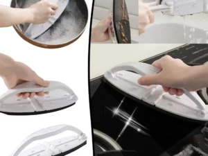 Multifunctional Foldable Sponge Cleaning Brush with Handle