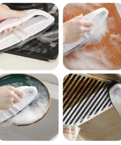 Multifunctional Foldable Sponge Cleaning Brush with Handle