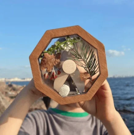 Natuurlike hout DIY Kaleidoskoop