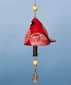 Novo Cardinal Ceramic Bird Song Bell