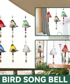 New Cardinal Ceramic Bird Song Bell