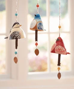 Novu Cardinal Ceramic Bird Song Bell