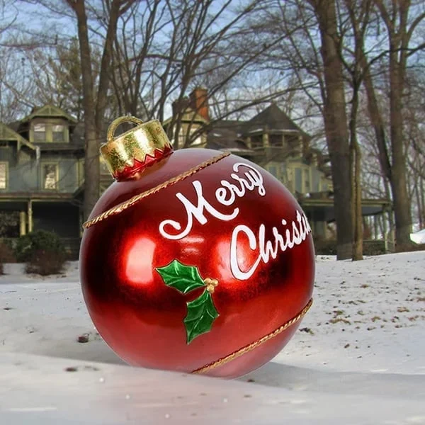 Открытый Рождественский надувной мяч из ПВХ с украшением