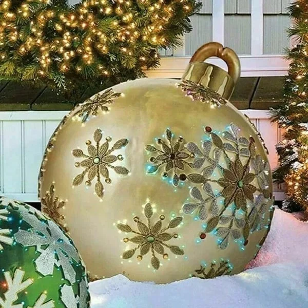 توپ تزئین شده بادی پی وی سی کریسمس در فضای باز