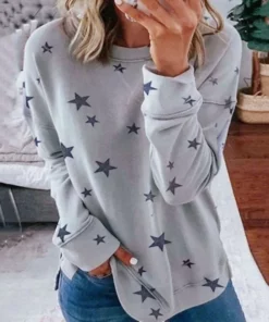 Oversized Long Sleeve Star T-Shirt