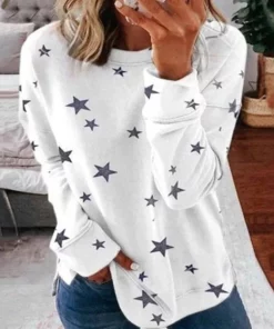 Oversized Long Sleeve Star T-Shirt
